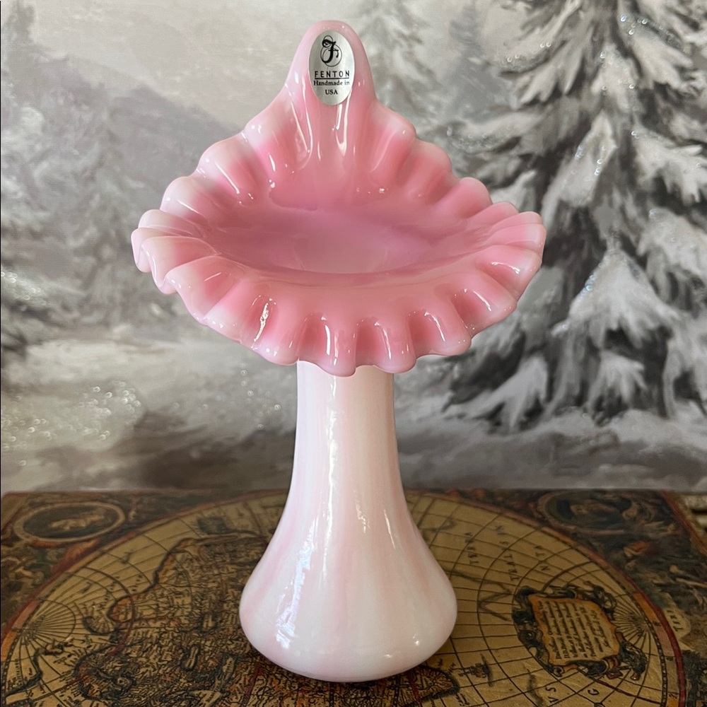 Fenton Rosaline Tulip Vase Artist Signed 2004 Family Signing Event Exclusive